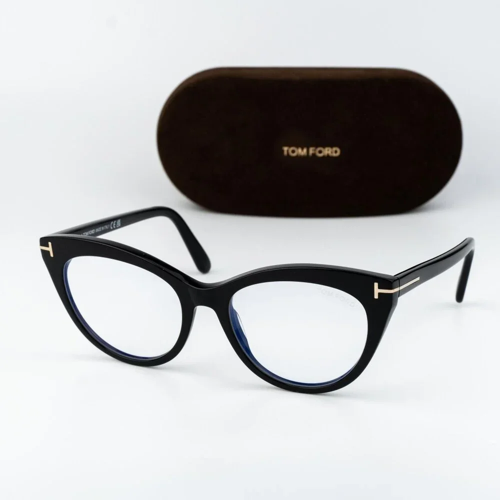 Tom Ford Women Eyeglasses Black Cat Eye FT6091-B 001 NEW AUTHENTIC